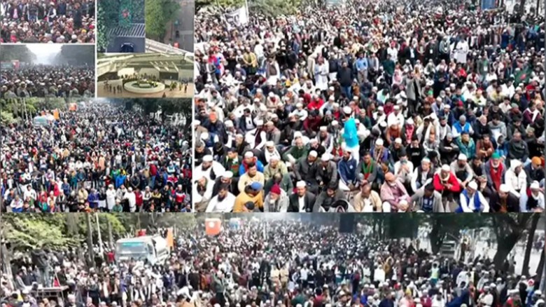 খালেদা জিয়ার জানাজায় অংশ নিতে মানিক মিয়ায় মানুষের ঢল...