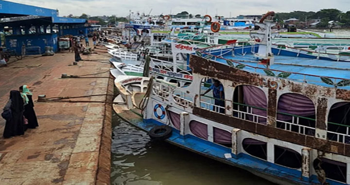 বরিশালের সব রুটে নৌ চলাচল স্বাভাবিক