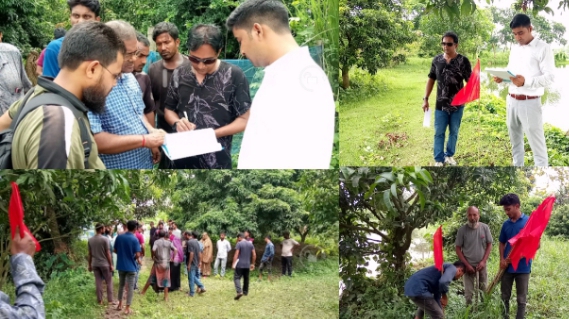 পাঁচবিবিতে দখল করা রেলের সম্পত্তি উদ্ধার করে প্রকৃত মালিককে হস্তান্তর