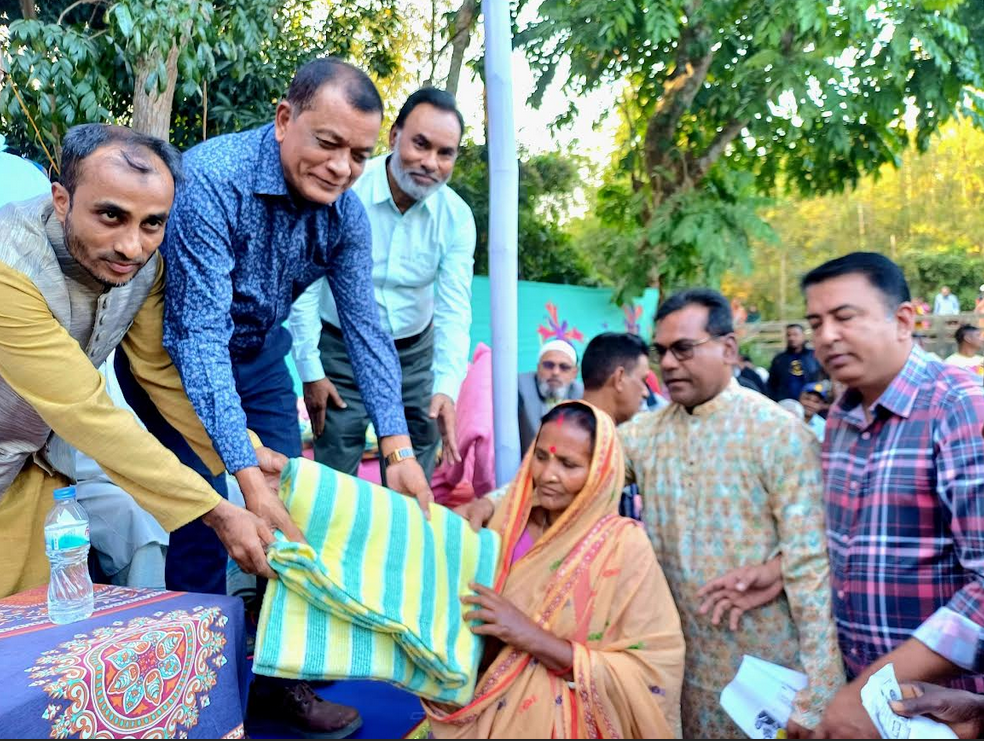 শ্রীমঙ্গলে তারেক রহমানের পক্ষ থেকে শীতবস্ত্র বিতরণ