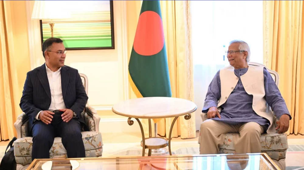প্রধান উপদেষ্টার সঙ্গে তারেক রহমানের রুদ্ধদ্বার বৈঠক চলছে প্রধান উপদেষ্টার সঙ্গে তারেক রহমানের রুদ্ধদ্বার বৈঠক চলছে